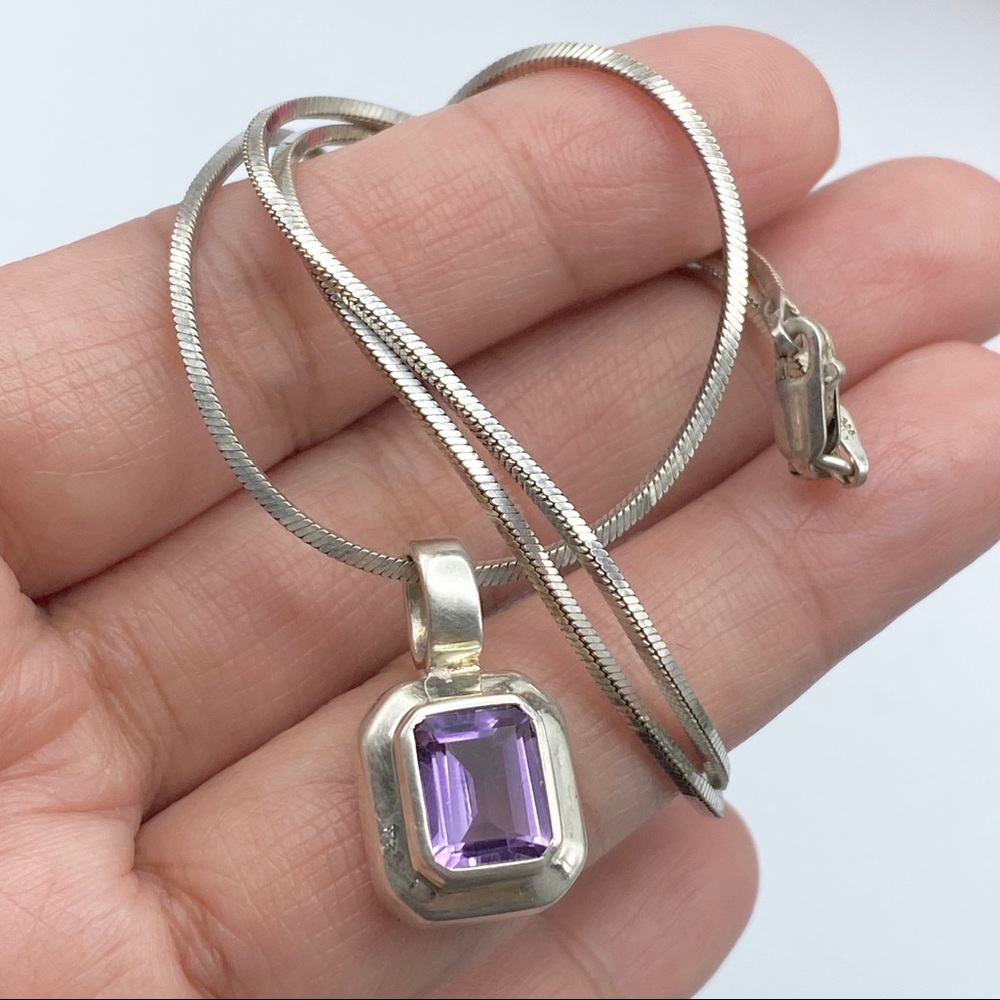 Boma 925 Signed Amethyst Necklace